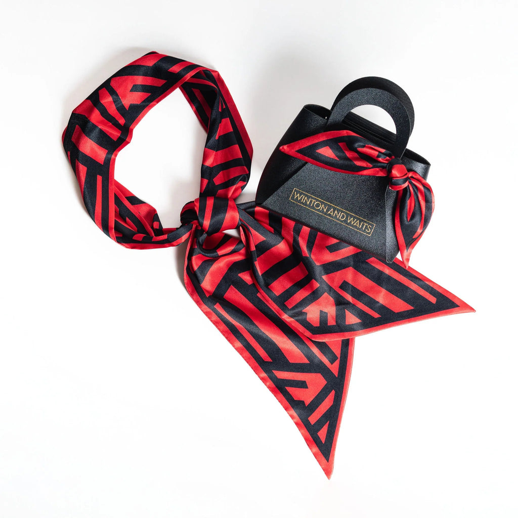 Winton and Waits Game Day Red & Black Accessory Scarf