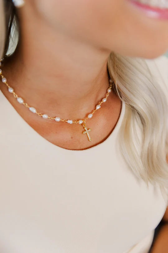 Taylor Shaye Jacee Cross Necklace