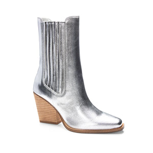 Chinese Laundry Silver Metallic Boots