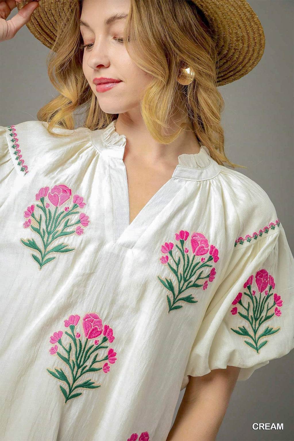 Boho Floral Embroidered Dress