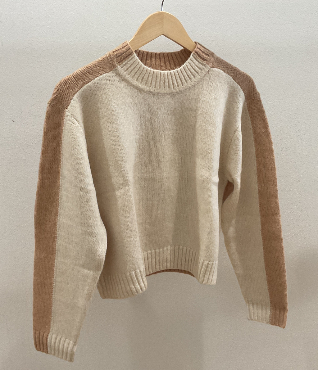 Elan Colorblock Neutral Sweater