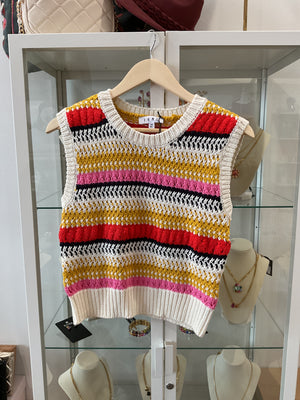 THML Sleeveless Stripe Sweater