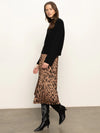 Sanctuary Pleated Midi Skirt Leopard