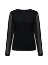 Sanctuary Black Mesh Long Sleeve