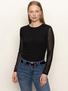 Sanctuary Black Mesh Long Sleeve