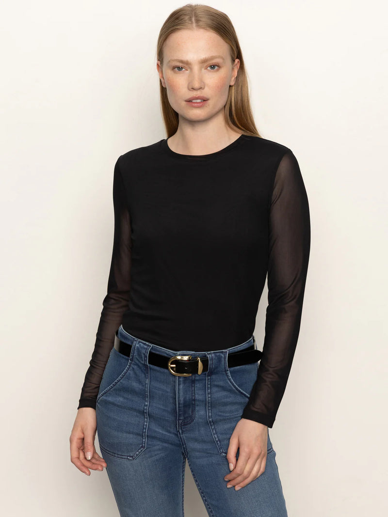 Sanctuary Black Mesh Long Sleeve