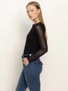 Sanctuary Black Mesh Long Sleeve