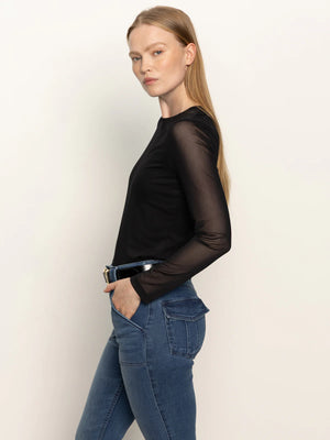 Sanctuary Black Mesh Long Sleeve