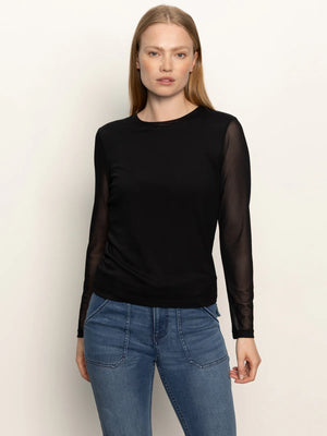 Sanctuary Black Mesh Long Sleeve
