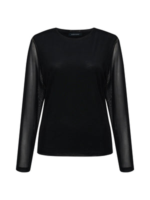 Sanctuary Black Mesh Long Sleeve
