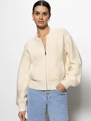 Sanctuary Knitted Bomber Muslin