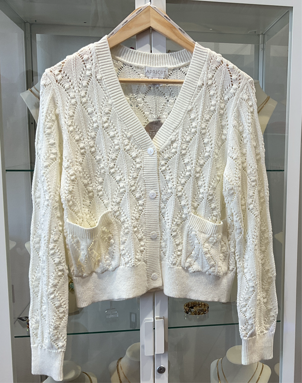 Pointelle Knit Cardigan