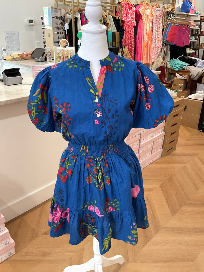 THML Blue Floral Mini Dress