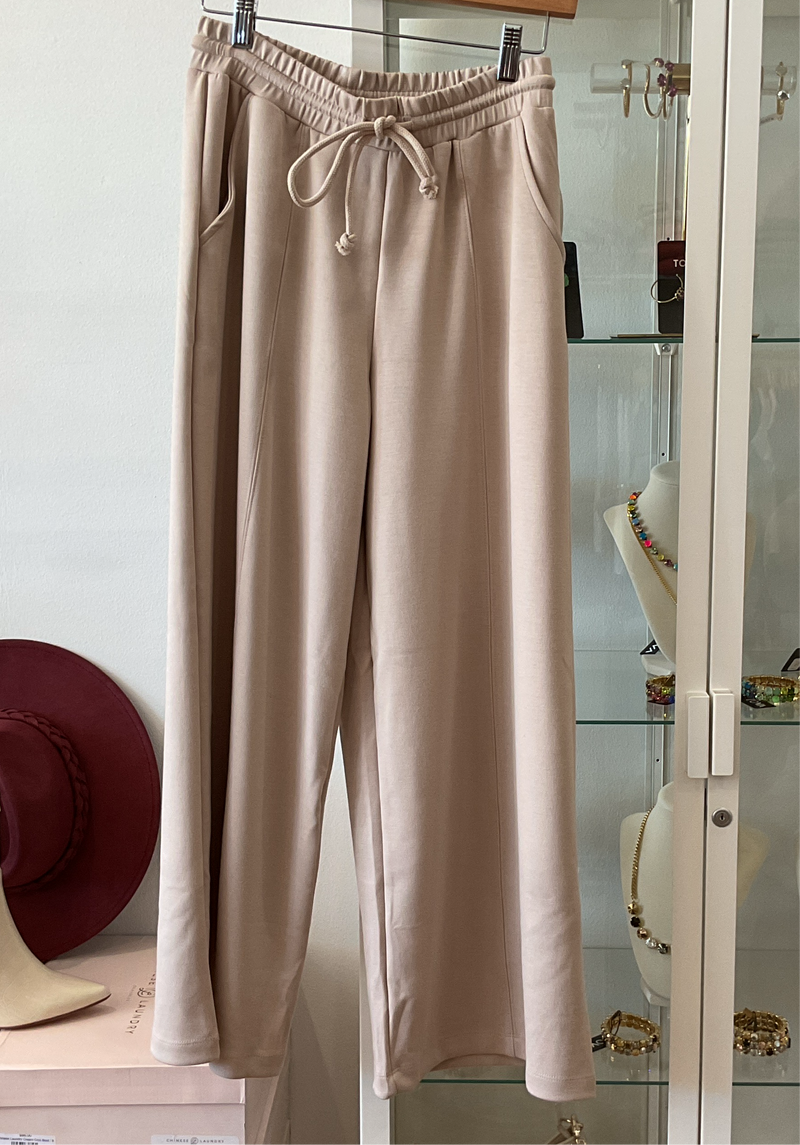 Scuba Wide Leg pants STONE