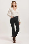 Dear John JEANNE MID RISE CROP BLACK CORDUROY