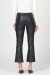 Dear John Jeanne Faux Leather Crop Flare BLACK