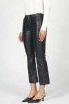 Dear John Jeanne Faux Leather Crop Flare BLACK
