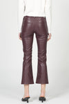 Dear John Jeanne Faux Leather Crop Flare WINE