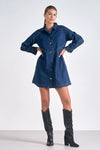 Classic Denim 3/4 Sleeve Mini Dress