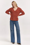 Dear John CALLEEN V NECK LONG SLEEVE SWEATER