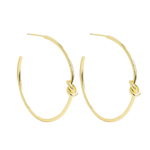 Splendid Iris Hoop Knot earrings