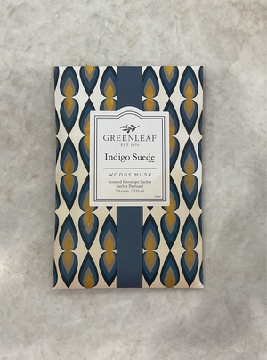 Greenleaf Indigo Suede Sachet