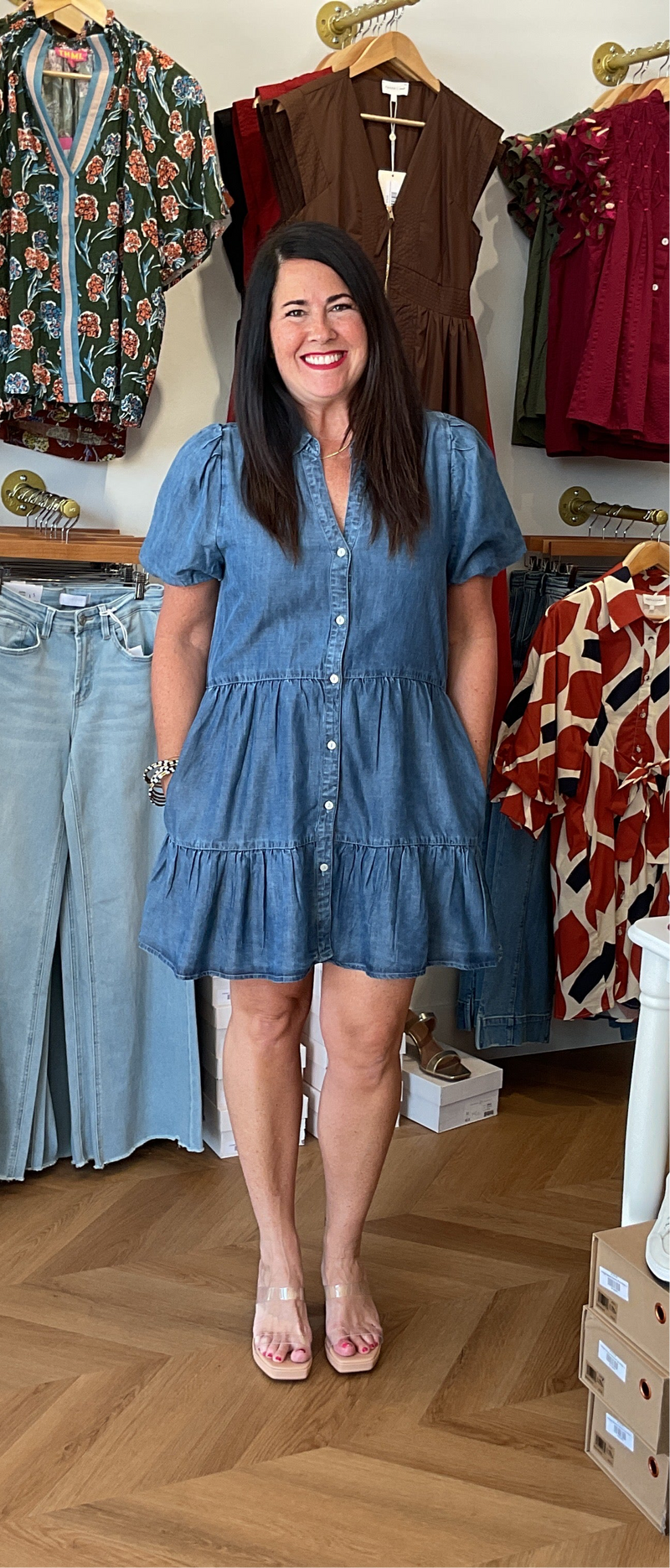 Elan Chambray Button Down