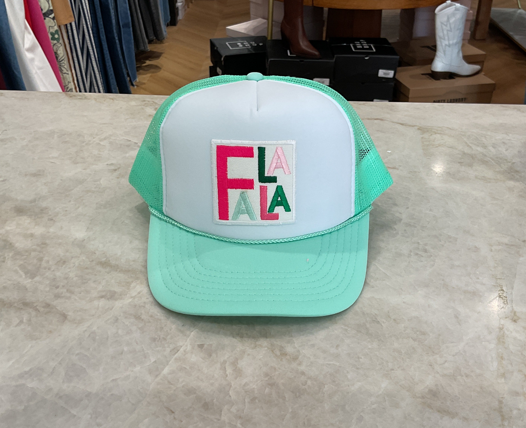 Trucker Hat- FaLaLa- Mint Green hat
