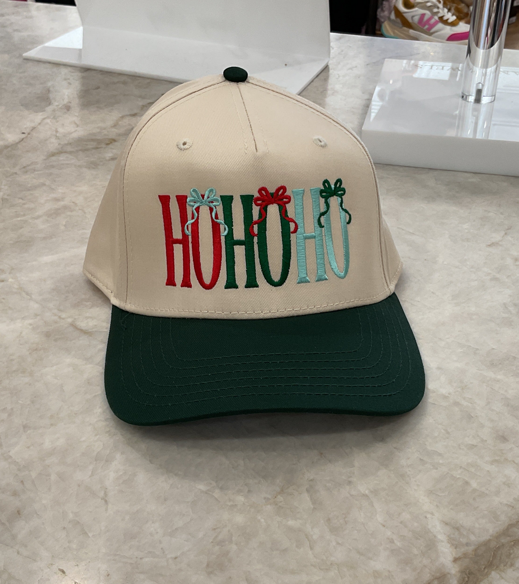 Trucker Hat- Dark Green Brim- HoHoHo