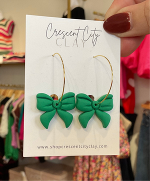 Crescent City Kelly Green Bow Hoop