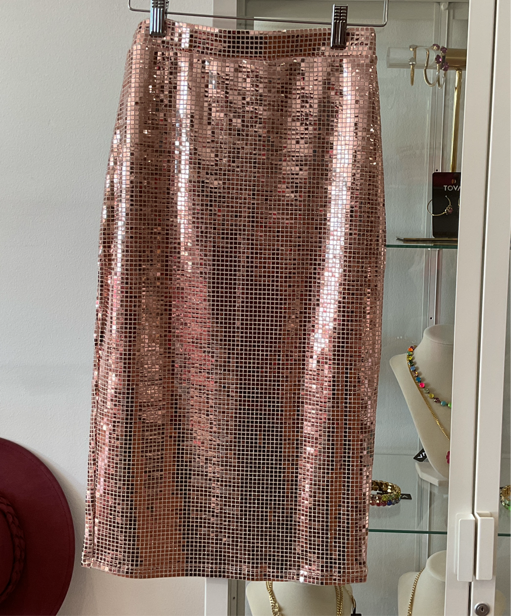 Shimmer party pencil skirt