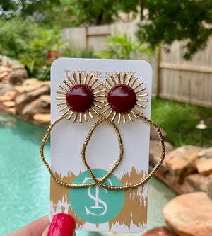 TS Maroon sunburst hoops