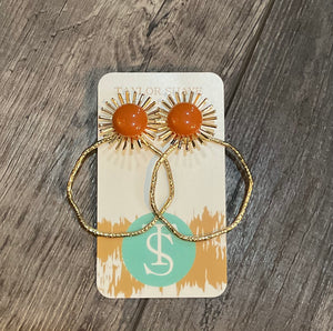 TS Burnt Orange sunburst hoops