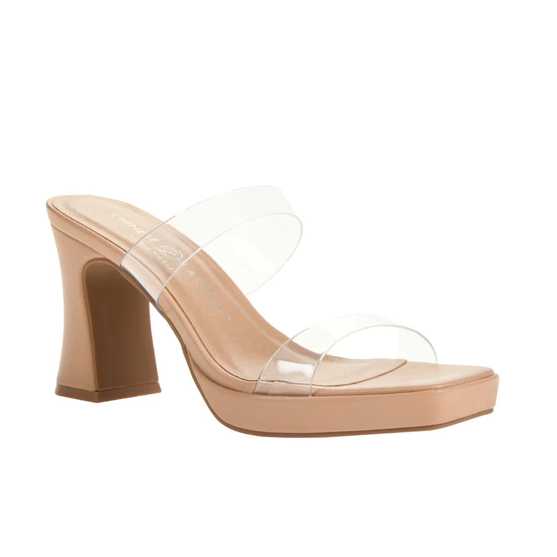 Chinese Laundry Clear Double Strap Heel