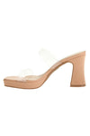 Chinese Laundry Clear Double Strap Heel