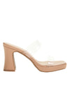 Chinese Laundry Clear Double Strap Heel