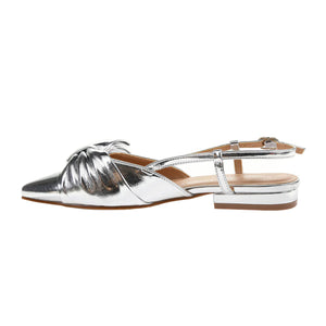 Silver Bow Slingback