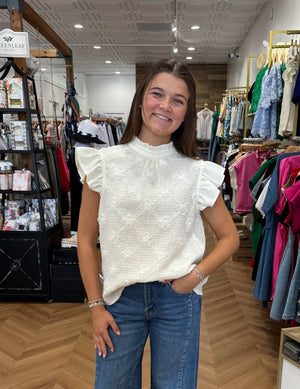 Cream Floral Tie back blouse