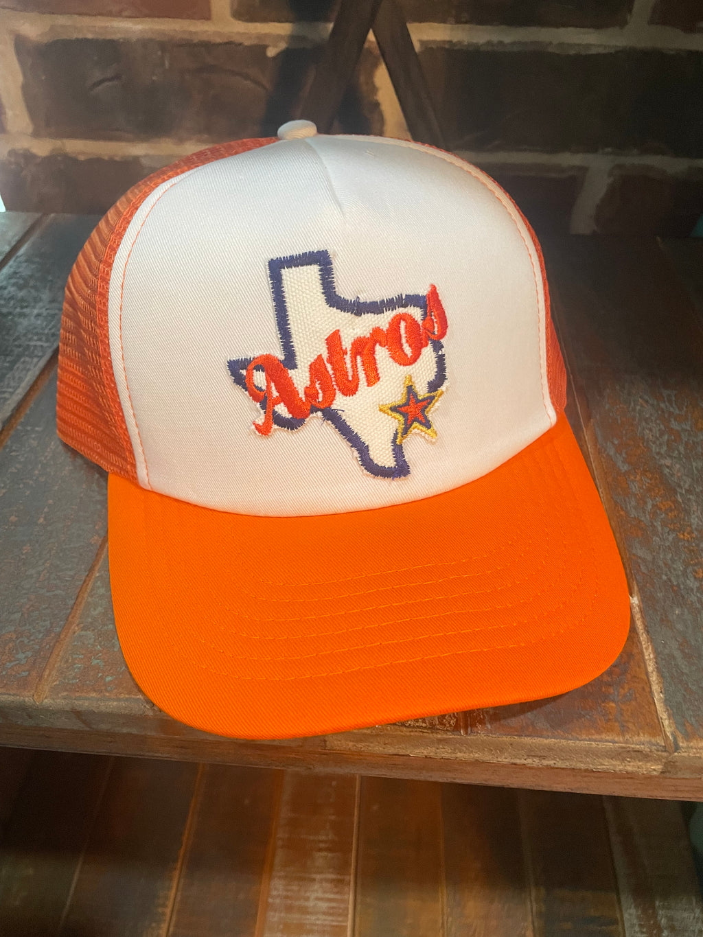 Astros orange trucker