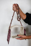 Victory Lap Woven Scarf Chain Purse/Phone Strap Maroon
