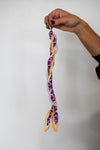 Victory Lap Woven Scarf Pearl Phone Strap/Wristlet - Purple & Gold