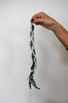 Victory Lap Woven Scarf Pearl Phone Strap/Wristlet - Green and Gold