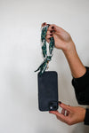 Victory Lap Woven Scarf Pearl Phone Strap/Wristlet - Green and Gold
