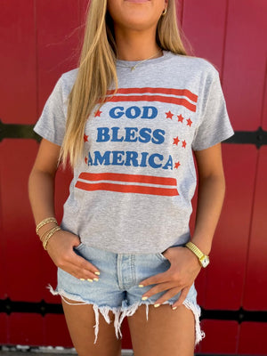 Grey God Bless America FINAL SALE