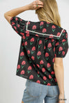 Floral Blouse w/ collar detail