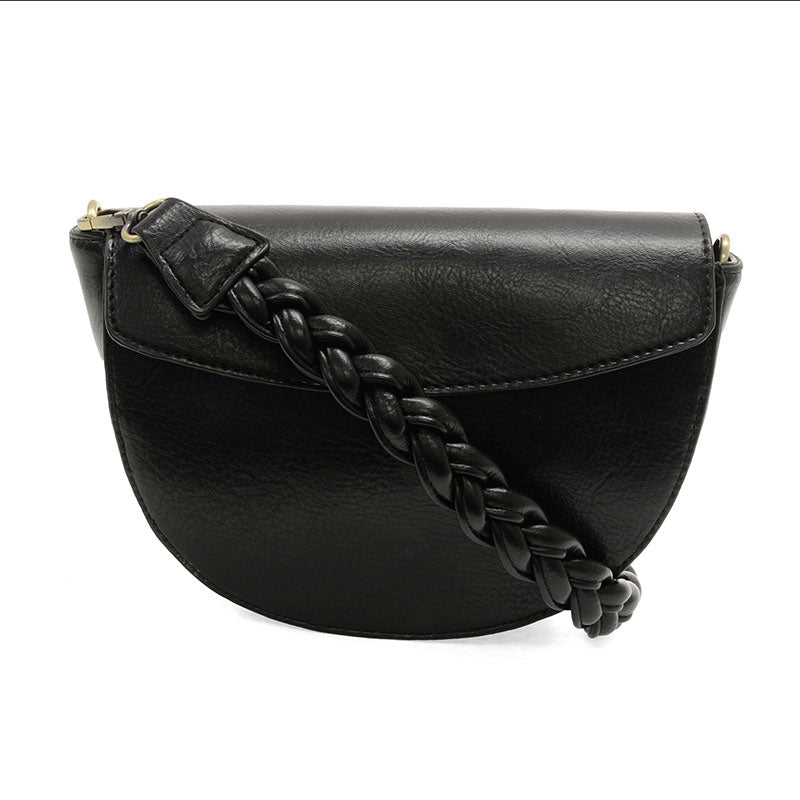 Joy Susan Linda Crescent Crossbody Black