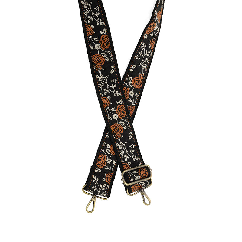 Joy Susan Untamed Roses Cognac Strap