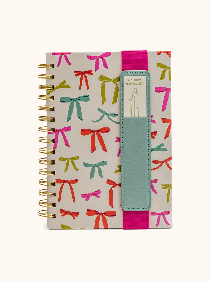 Bow Notebook w/ pen pocket