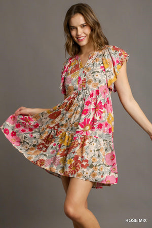 Floral Garden mini dress