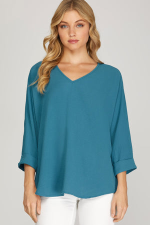 3/4 sleeve everyday blouse